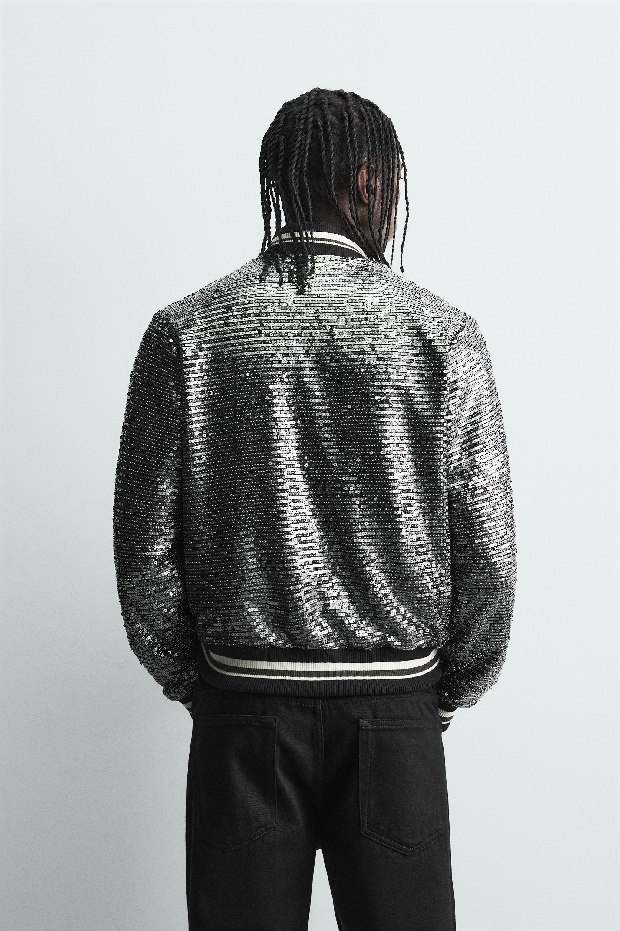 SEQUIN BOMBER JACKET